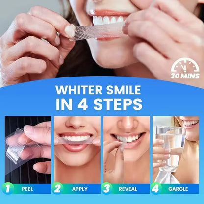 7/14/28 Pairs Teeth Brightening Strips for Teeth, 5D/9D Whitener Strips Reduced Sensitivity White Strips for Teeth Whitening